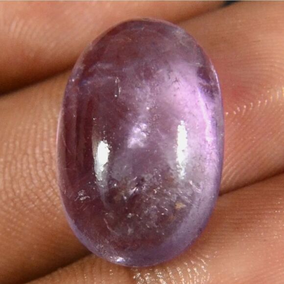 20.40 Carat Natural African Purple Amethyst Oval Cabochon Polished Gemstone - Picture 3 of 3